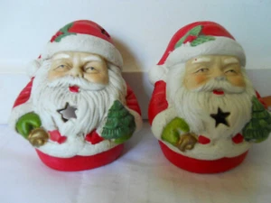 SANTA TEALIGHT HALTER 2er-Set Porzellan 4" Partylite - Bild 1 von 3