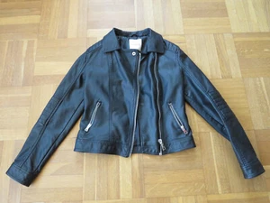 Lederjacke, Mädchen, schwarz, Größe 146-152 - Bild 1 von 3