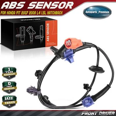 ABS 车轮速度传感器 2 针适用于本田 Fit 2007 2008 L4 1.5L 前左驱动器 — 第 1/4 张图片