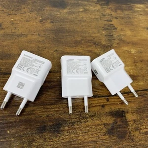 3x Original Genuine Samsung EU Charger Adapter Plug 2 Pin Plug - Picture 1 of 4