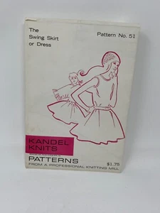 Vintage 1970 Kandel Strick Schnittmuster #51 The Swing Rock oder Kleid *UNGESCHNITTEN* - Bild 1 von 1