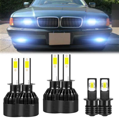 Para BMW 740i 740iL 750iL 1995-1998 6X Bombilla LED Faro Alto/Bajo Faro Antiniebla C9B Foto 1 de 4