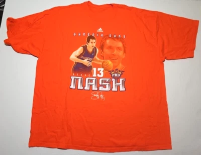 Y2K Adidas Phoenix Suns Steve Nash NBA #13 Player T Shirt 2000s Size XXL - Image 1 of 3