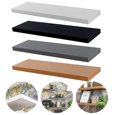 Modern Floating Shelf Wall Mounted Bookshelf Ledge Storage Display Unit - Image 1 of 4