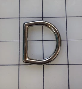 Anillo D, anillo de 1 1/4 D cromado sobre latón, cinturones, eslingas, bolsas - Imagen 1 de 1