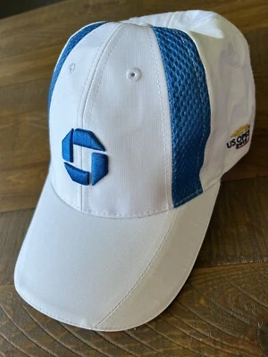 2012 US OPEN Tenis Campeonato Gorra de Béisbol Sombrero Persecución Banco Antiguo USTA Logo Sombrero Foto 1 de 4