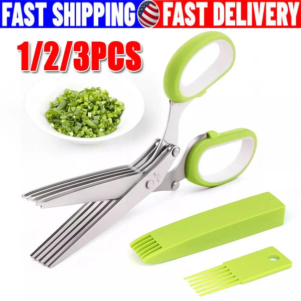 Herb Scissors Set with 5 Blades and Cover - Multipurpose Kitchen Chopping Shear - Image 1 of 4