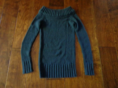 Mujer Talla S DECREE EUC Azul Marino Cuello Redondo Alto Manga Larga Acrílico Suéter   Foto 1 de 3