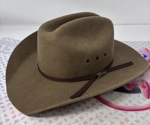 Cappello vintage Twister di M&F cowboy western lana feltro marrone cappello giovane taglia XL - Foto 1 di 8
