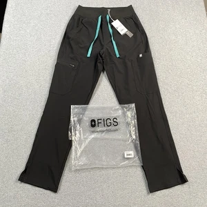 NEW Figs Pants Womens XS Yola FREEx Lined Petite Scrub Black Extra Small NWT - Picture 1 of 20