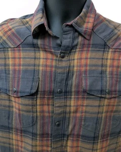 NWT Lucky Brand Mens Size Small Pearl Snap Western Plaid Shirt Long Sleeve - Picture 1 of 5