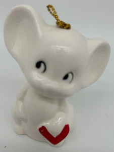 Ratón con Corazón Adorno de Navidad Campana Decorativa Porcelana Campana - Imagen 1 de 6