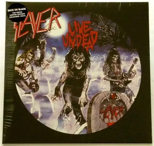LP Slayer Live Undead / Haunting The Chapel WHITE & BLUE VINYL NEAR MINT - Bild 1 von 1
