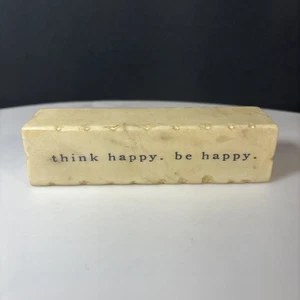 Mud Pie Think Pazitive Marmor Block Schild Think Happy. Sei glücklich. 2019 - Bild 1 von 10