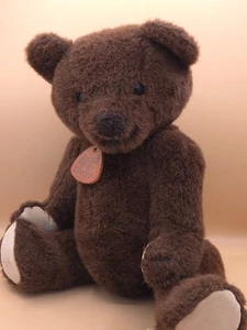 Oso de peluche elegante by Dakin 1983 de colección 15”-19” felpa articulada marrón oscuro - Imagen 1 de 4