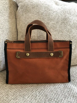 De Colección Lee Stemer Original Óxido y Negro Lona Mediana Bolso de Mano Cartera Foto 1 de 4