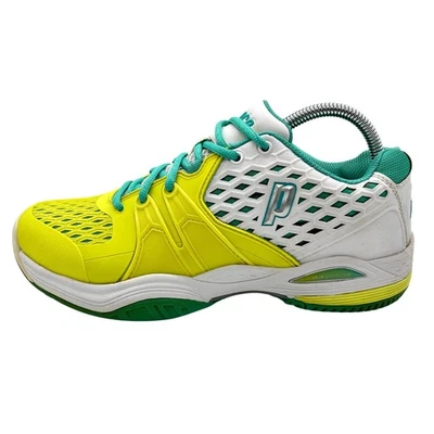 Prince Warrior Tennis Shoes Womens Size 8.5 Yellow Green White Athletic Sneakers - Image 1 of 4
