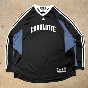 Vintage Y2K Charlotte Bobcats Adidas Langarm Warm Up Shooting Shirt Trikot NBA - Bild 1 von 4