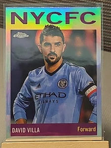 2024 David Villa Topps Chrome MLS #64T-3 1964 Football Insert - NYCFC - Picture 1 of 2