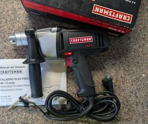 Taladro Craftsman con cable 1/2" 120v modelo 315.101100 CAJA PROBADA VINTAGE SIN USAR - Imagen 1 de 20