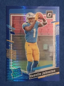 2023 Panini Donruss Optic #265 Quentin Johnston RC Rookie Chargers Blue Hyper - Bild 1 von 2