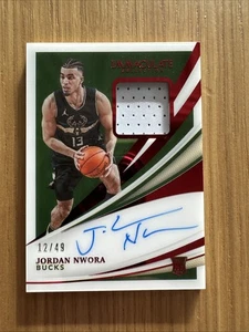 2020-21 Immaculate Jordan Nwora Red Auto On Card Jersey Rookie RC 12/49 - Picture 1 of 2