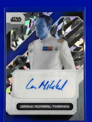 Lars Mikkelsen as Grand Admiral Thrawn Gold 12/50 Auto Topps Star Wars High Tek  - Image 1 of 3
