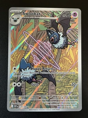 Swoobat Illustration Rare 120/086 Pokemon White Flare English - Image 1 of 2