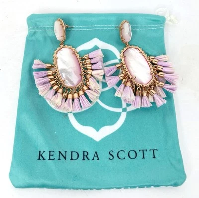 Kendra Scott Kriste Earrings Rose Gold Lilac Mop - Image 1 of 4