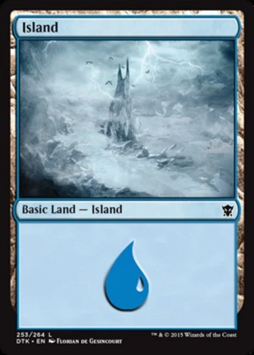 Island (253) - Dragons of Tarkir #253/264 MTG Magic The Gathering - Image 1 of 1
