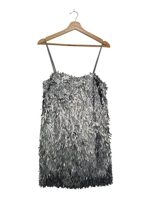 ZARA Vestido de cóctel Mujeres Vestido Talla EU 36 color plata elegante - Imagen 1 de 4