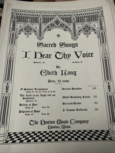 I Hear Thy Voice Edith Lang Sacred Songs - Picture 1 of 1