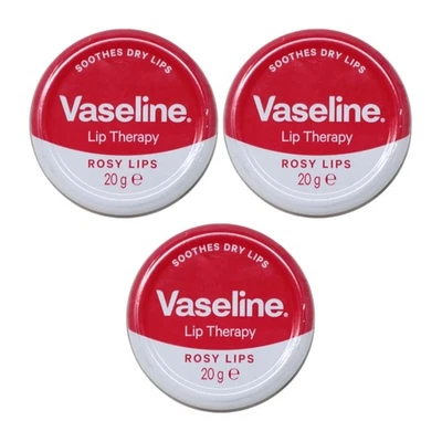 PACK OF 3 Vaseline Lip Therapy Rosy Lips Lip Balm, 0.7 Oz SEALED - Image 1 of 4