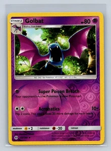 Golbat #55/149 SM Base Set Reverse Holo Uncommon - Pokemon Card D4 - Picture 1 of 2