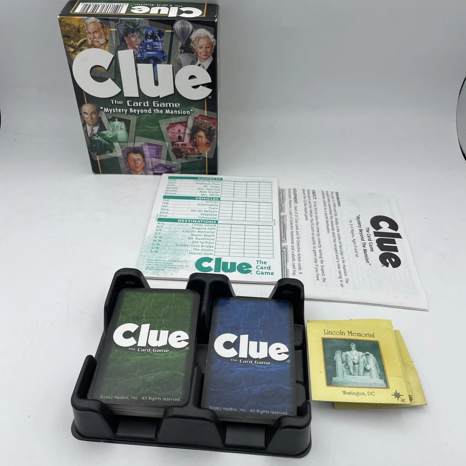 Clue The Card Game Mystery Hasbro 2007 Detective Family Game Fast Ship COMPLETE - Image 1 of 1