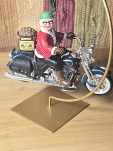 Hallmark Harley Davidson Christmas Ornament Mrs Santa Motorcycle Springer - Picture 1 of 6