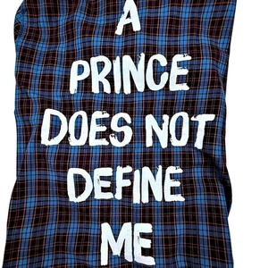 Disney Aladdin x Cakeworthy Blue Plaid Prince Does Not Define Me Button Down XL - Picture 1 of 11