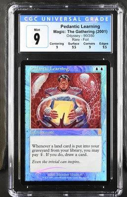 PEDANTIC LEARNING Odyssey Foil Rare CGC 9 Q++ MTG [Nostalgium] - Image 1 of 2