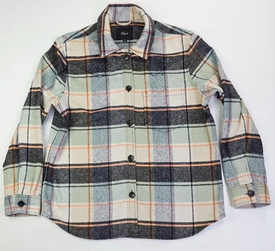 Rails Size Medium Mens Plaid Logo Shirt Jacket Flannel Tripp Mint Multi Shacket - Image 1 of 4