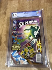 Superman # 74 (12/92) CGC Comic Book 8.5 WP JLA & Doomsday Newsstand - Picture 1 of 2
