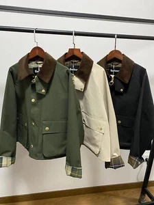 Barbour Jagdkleidung ohne Wachs Kurzmantel Revers Spleißjacke Trenchcoat - Bild 1 von 24