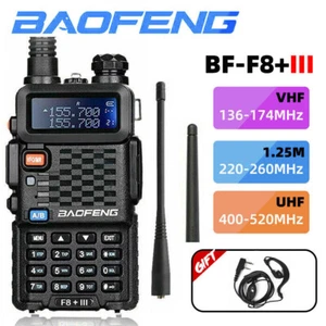 RADIOAFICIONADO BIDIRECCIONAL BAOFENG BF-F8+III FM TRI-BAND UHF/VHF WALKIE TALKIE LANG RANGE - Imagen 1 de 11