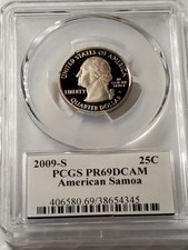 2009-s 25c pcgs pr69dcam American Samoa Quarter