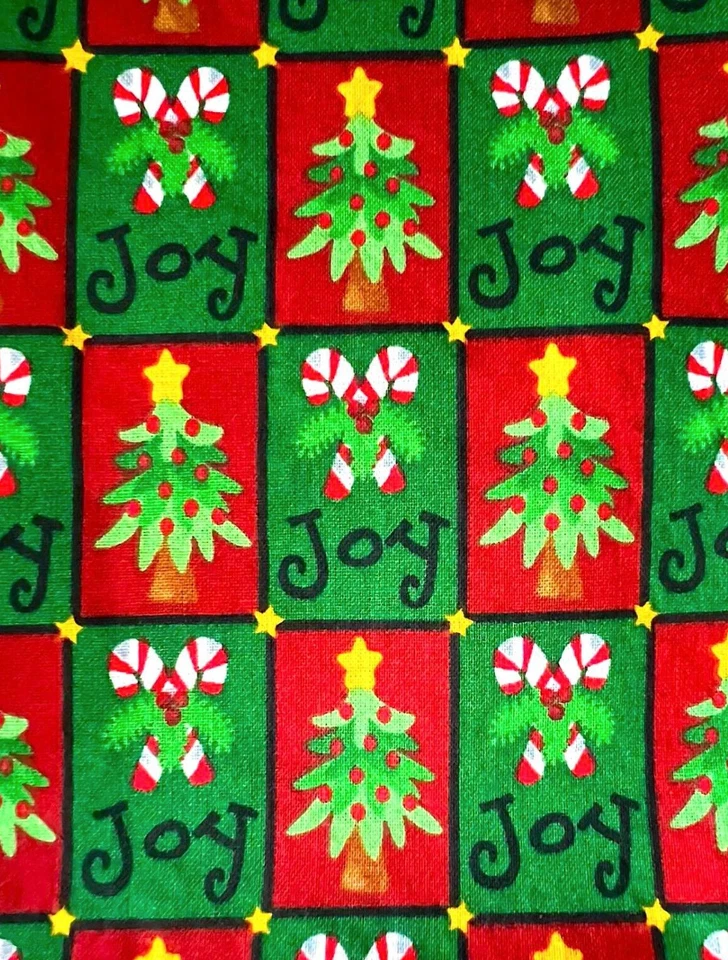 Trena Hegdahl-Olsen Trenas Peace and Joy Fabric Christmas Candy Cane Tree 3 yd - Image 1 of 4