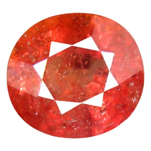 Piedra preciosa zafiro rojo naranja rojo naranja sin calentar de 2,58 quilates excelente corte ovalado (8 x 7 mm) - Imagen 1 de 1
