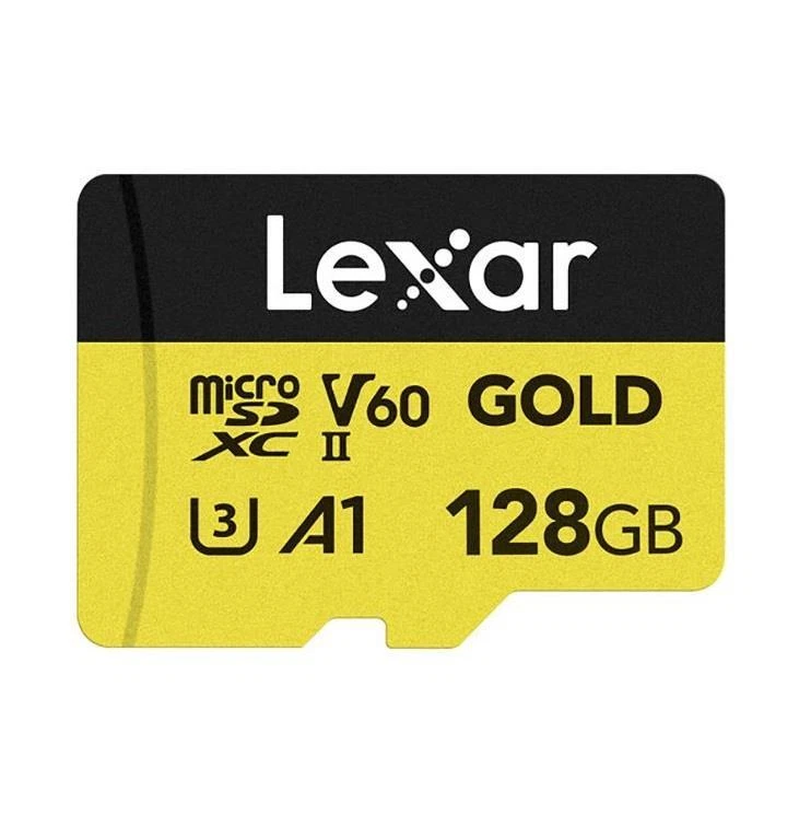 Lexar Professional 128GB GOLD UHS-II Micro SDXC V60 Memory Card - Image 1 of 1