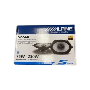 S2-S68 Alpine S-Series 6x8" inch 2-Way Speakers 75W RMS 4 Ohm Car Audio (Pair) - Picture 1 of 4