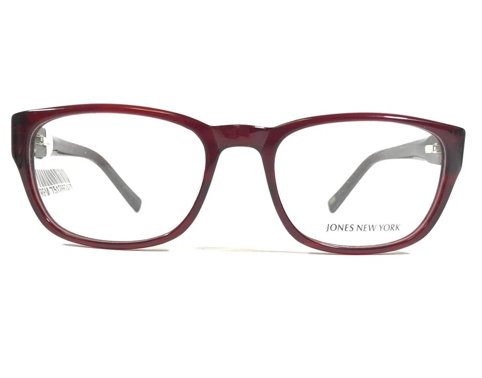 Monturas de gafas Jones New York J748 RUBY rojo cuadrado borde completo 51-18-140 Foto 1 de 4