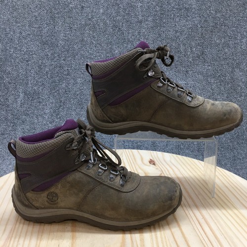 Timberland scarponi da trekking donna 9 5 Norwood impermeabili in pelle grigia stringati