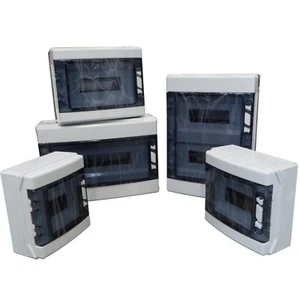 Weatherproof Consumer Unit Enclosure Box IP65 with DIN Rail Plastic 6 8 12 18 24 - Picture 1 of 46